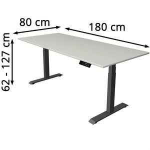 Produktbild für Schreibtisch Kerkmann Move 1 stable, lichtgrau / anthrazit