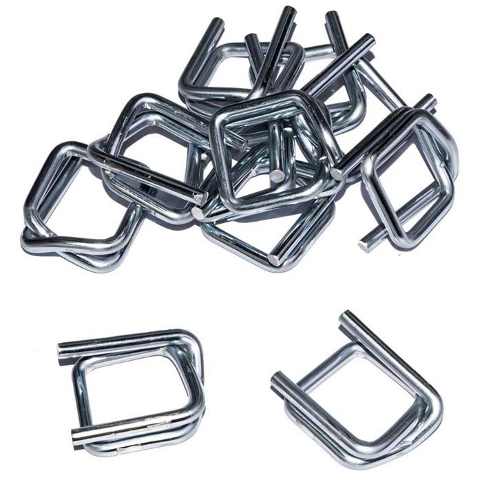 50 Verzinkte Metallklemmen – 32 Mm, Für Textil- & PP-Umreifungsband, Stabil Und Rostgeschützt