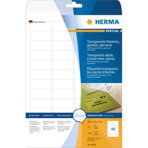 Folienetiketten Herma 8016, transparent glänzend