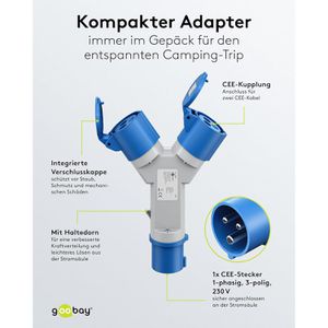 Produktbild für CEE-Stromverteiler Goobay 76236, mobil, für außen