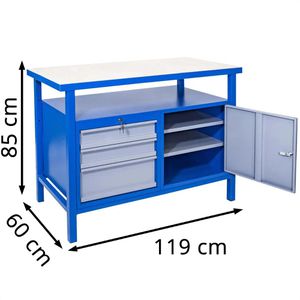 Produktbild für Werkbank Güde P 1200 SLT, 40928, blau
