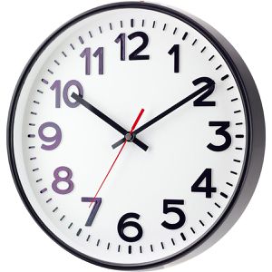 Produktbild für Wanduhr Eurotime 53820, Kunststoff, analog, Funkuhr