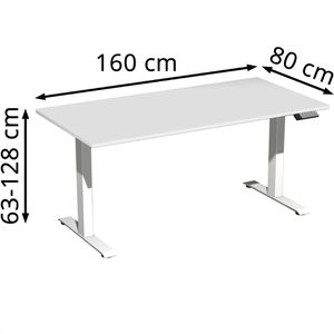 Produktbild für Schreibtisch Geramöbel Elevate Plus, lichtgrau / weiß