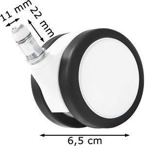 Produktbild für Stuhlrollen Topstar Groß 6990, weiß, 5 Stück