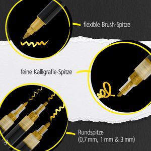 Produktbild für Acrylstifte Online Gold Lettering Set 18517