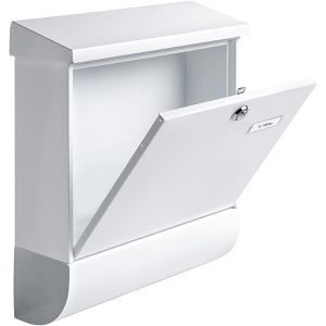 Produktbild für Briefkasten Burg-Wächter Vario Set, 86720, weiß, aus Stahl