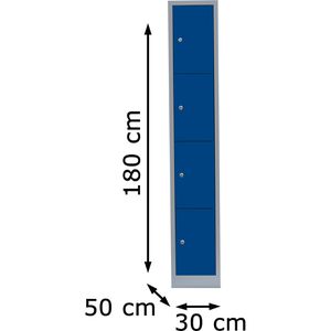 Produktbild für Schließfachschrank Lüllmann 520411, blau