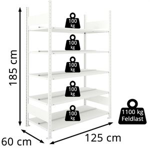 Produktbild für Aktenregal META-Regalbau S3 Büro Compact, 133486, aus Metall