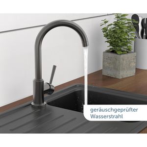 Produktbild für Küchenarmatur Schütte Cornwall, graphit matt