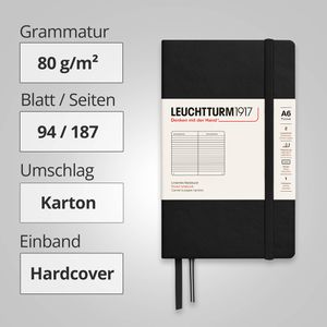Produktbild für Notizbuch Leuchtturm1917 Pocket, 334821, Karton Hardcover