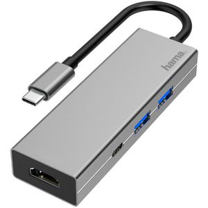 USB-Hub Hama 200107, Aluminium, mit HDMI