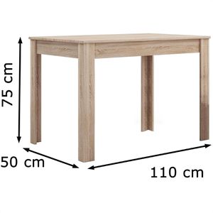 Produktbild für Esstisch VCM Esal XL,914446 sonoma eiche, 3-teilig