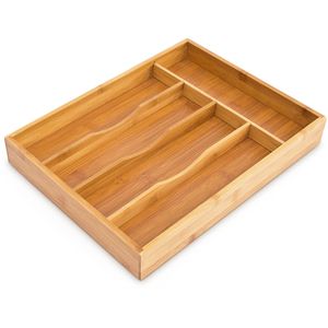 Produktbild für Besteckkasten Relaxdays 10015329, braun, aus Bambus