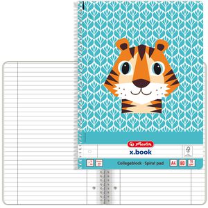 Produktbild für Collegeblock Herlitz Cute Animals - Tiger, 400161798, A4