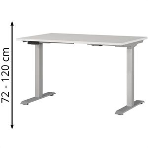 Produktbild für Schreibtisch Germania Agenda, 7907-583, lichtgrau / silber