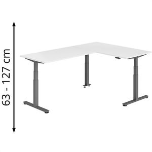 Schreibtisch Hammerbacher XDSMW, weiß / graphit