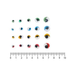 Produktbild für Wackelaugen Folia 7510, mehrfarbig mit Wimpern