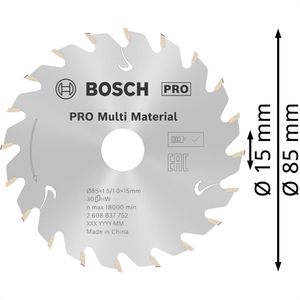 Produktbild für Kreissägeblatt Bosch PRO Multi Material 2608837752