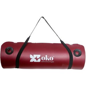 Produktbild für Yogamatte Powershot Oko, mit Ösen, rot, 1,5 cm stark