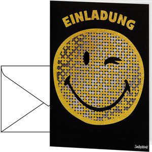 Einladungskarten bsb 417330-2, Smiley