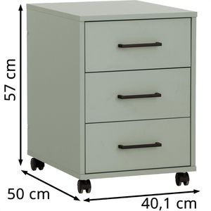 Produktbild für Rollcontainer Möbelpartner Ruby 158171, aus Holz, pistazie