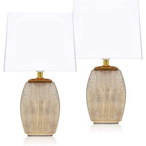 Produktbild für Tischlampe BRUBAKER mit E14-Fassung
