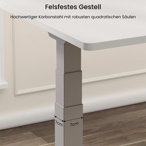 Produktbild für Schreibtisch FlexiSpot E7S 2026, weiß / grau