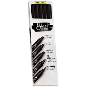 Fineliner Online Black Lettering Set, 19114