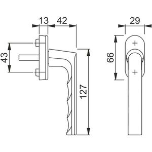 Produktbild für Fenstergriff Hoppe-AG Hamburg 11950122