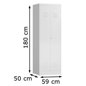 Produktbild für Spind ClassiX X-510427, Doppelspind, weiß