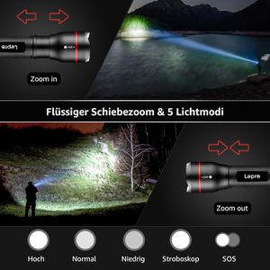Produktbild für Taschenlampe Lepro LED, mit Batterie