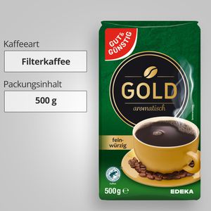 Produktbild für Kaffee Gut&amp;Günstig Gold