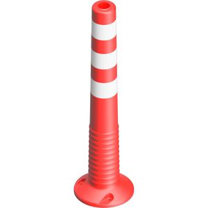 Produktbild für Absperrpfosten Schake 412212, orange/weiß, aus Kunststoff