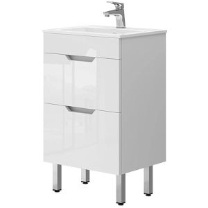 Waschtisch Vicco Clayton, stehend, weiß hochglanz