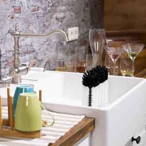 Produktbild für Gläserspülbürste Relaxdays schwarz-weiß