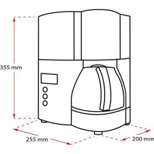 Produktbild für Kaffeemaschine Melitta 100801BK, Optima Timer, mit Glaskanne