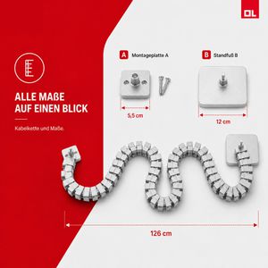 Produktbild für Kabelführung Oskar-Lehmann KUBA Slim Line, zum Anschrauben