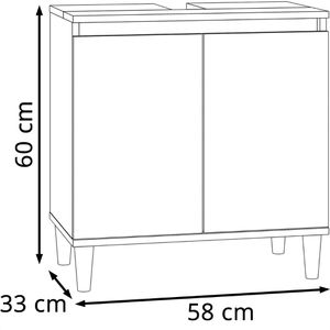 Produktbild für Waschbeckenunterschrank vidaXL 821253, stehend