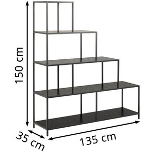 Produktbild für Bücherregal AC-Design Seaford, schwarz