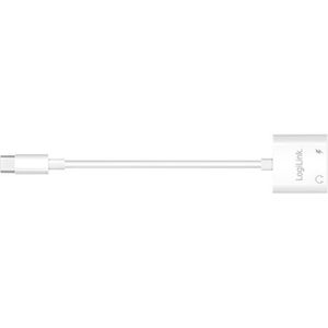 Produktbild für Audio-Adapter LogiLink UA0433, weiß, mit Ladeport