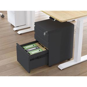 Produktbild für Rollcontainer FlexiSpot RC3B, aus Metall, schwarz