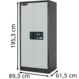 Produktbild für Gefahrstoffschrank asecos Q-Classic 90, 30043, mit 3 Fachböden