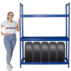 Produktbild für Reifenregal PROREGAL TIGER XL, blau, für 18 Reifen