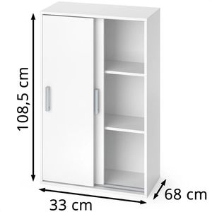 Produktbild für Kleiderschrank Vicco Falk, weiß