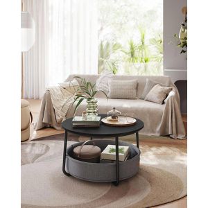 Produktbild für Couchtisch Vasagle LCT244B56, aus Holz / Metall, schwarz
