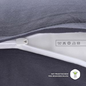 Produktbild für Kissenbezug NatureMark Jersey, anthrazit