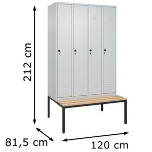 Produktbild für Spind CP-Möbel Classic PLUS, lichtgrau