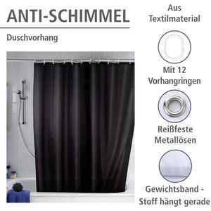 Produktbild für Duschvorhang Wenko Anti-Schimmel Uni, 180 x 200 cm