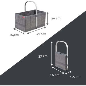 Produktbild für Einkaufskorb achilles AD253gre Handle-Box, grau