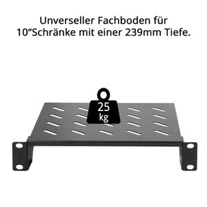 Produktbild für Netzwerkschrank-Fachboden LogiLink ACT112, 20 cm Einbautiefe